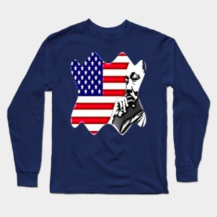 Martin luther king usa flag No violence Long Sleeve T-Shirt